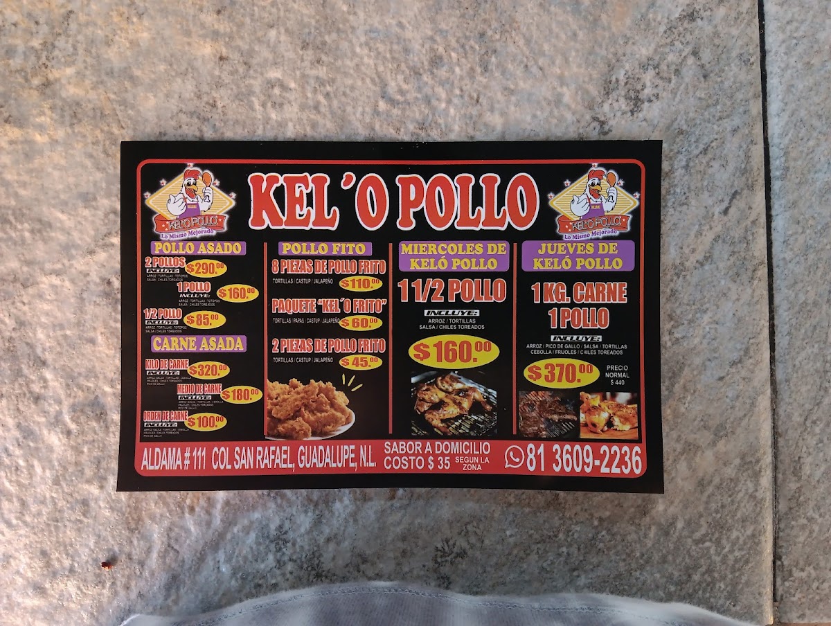 Kelo Pollo matriz Photo Menu 3