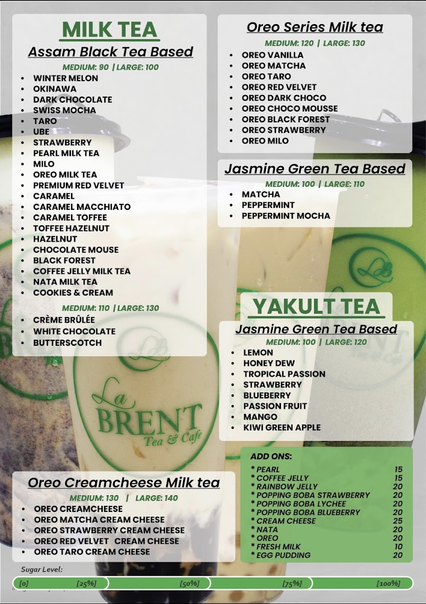 La Brent Tea and Cafe Photo Menu 2