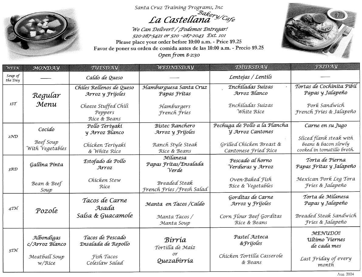 La Castellana Cafe Photo Menu 1