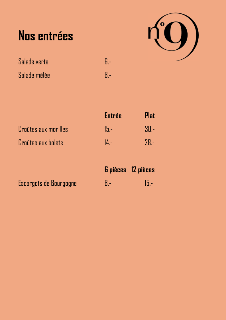 Café - Restaurant n°9 Photo Menu 4