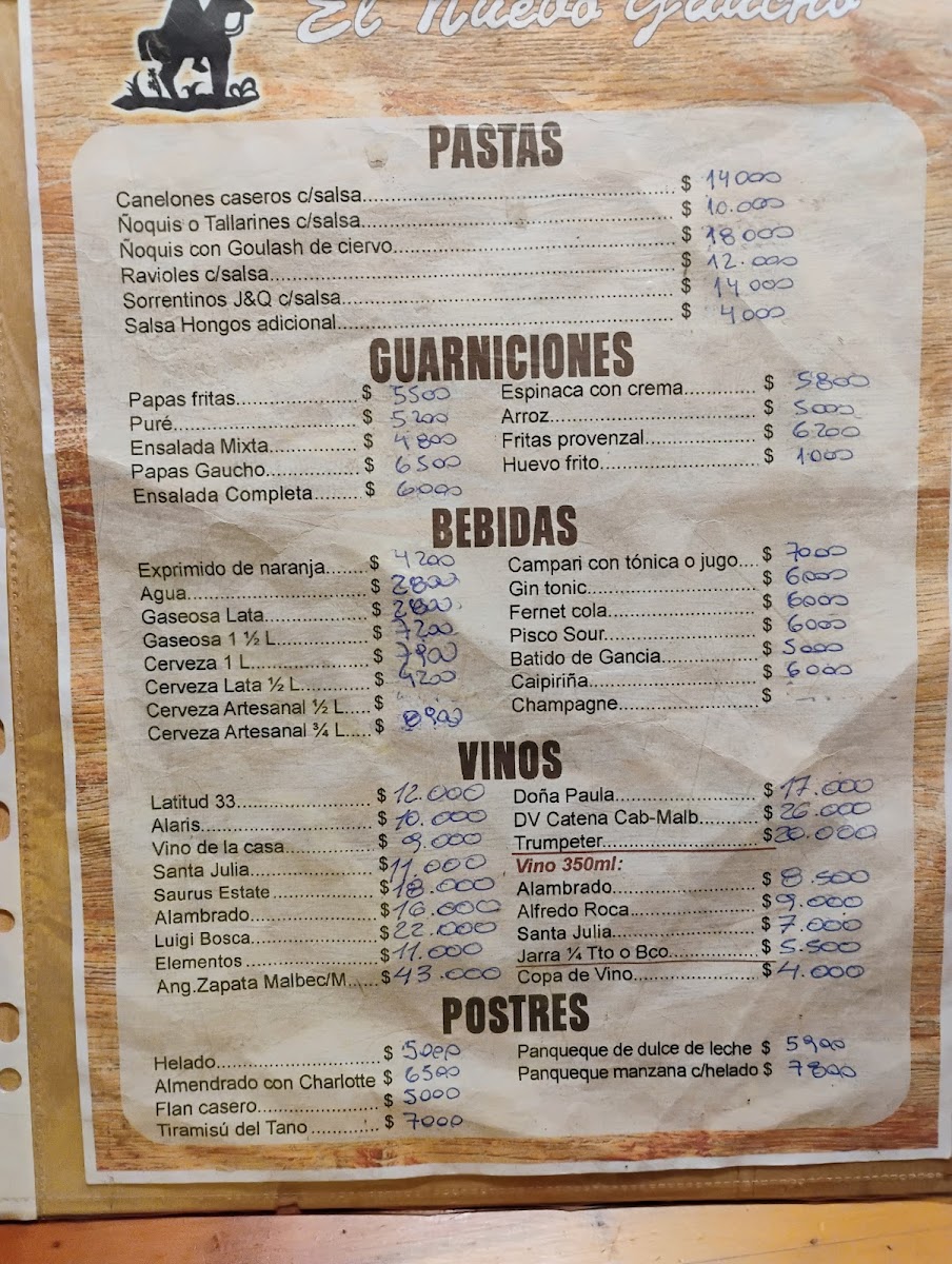 El Nuevo Gaucho Photo Menu 4