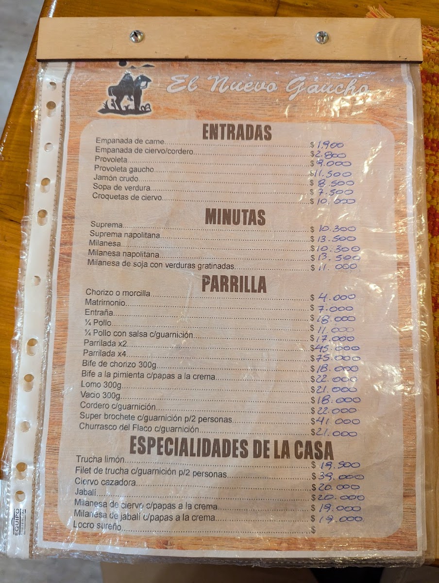 El Nuevo Gaucho Photo Menu 6
