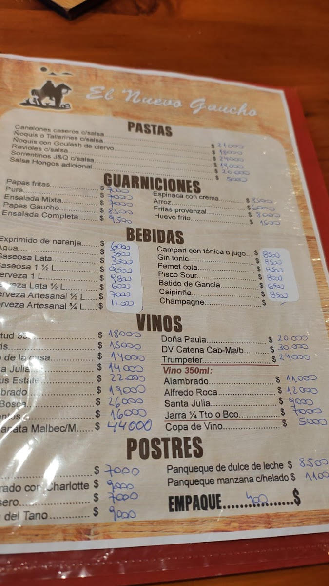 El Nuevo Gaucho Photo Menu 9