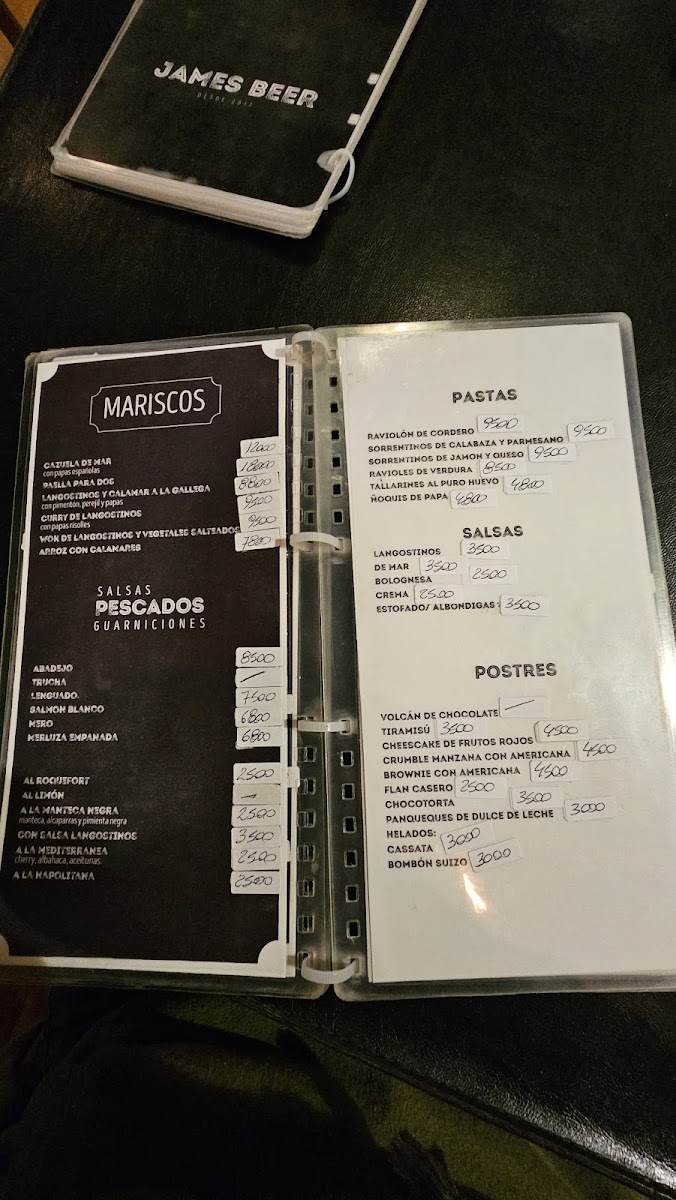 James Beer cerveceria Photo Menu 2