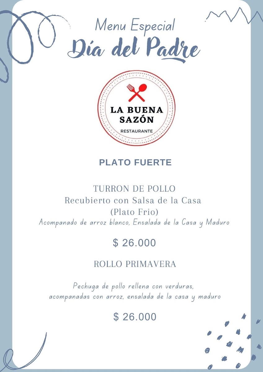 Restaurante La Buena Sazon Photo Menu 1