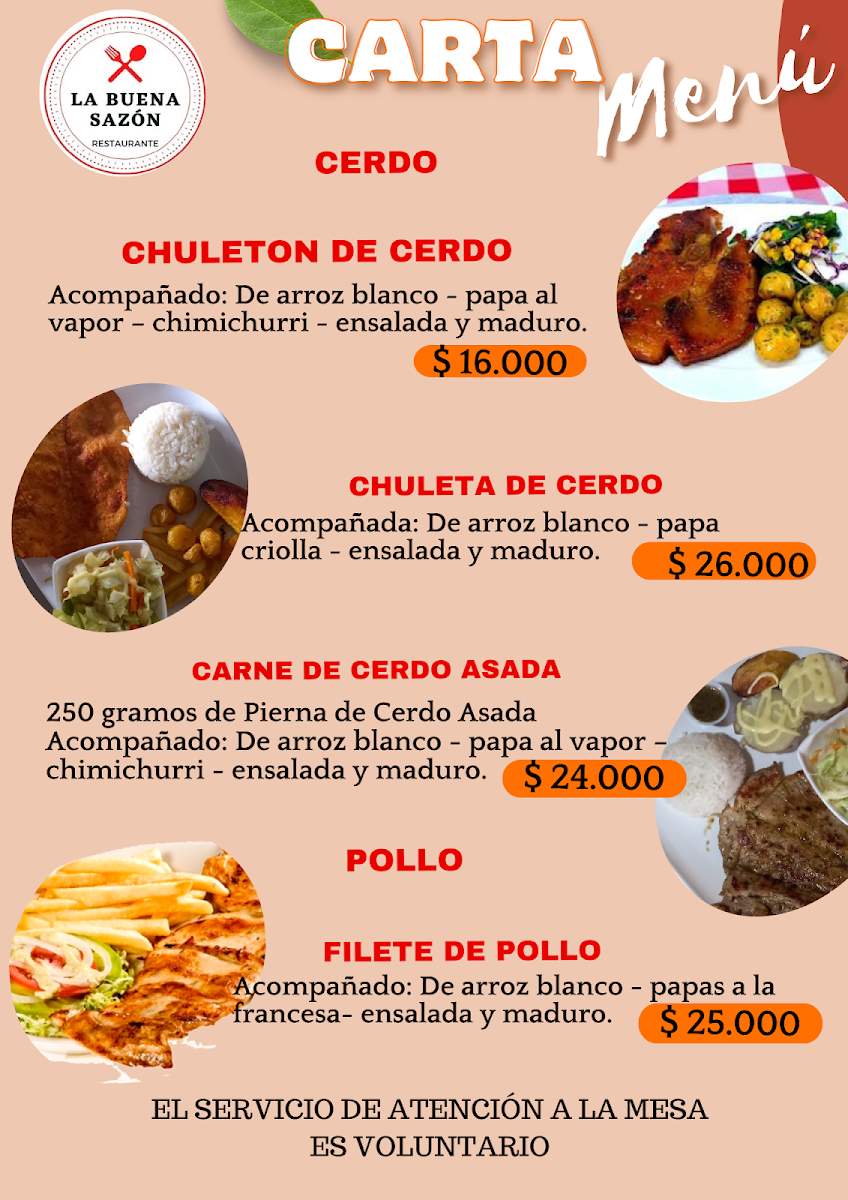 Restaurante La Buena Sazon Photo Menu 4