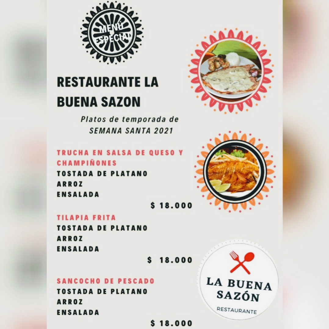 Restaurante La Buena Sazon Photo Menu 7