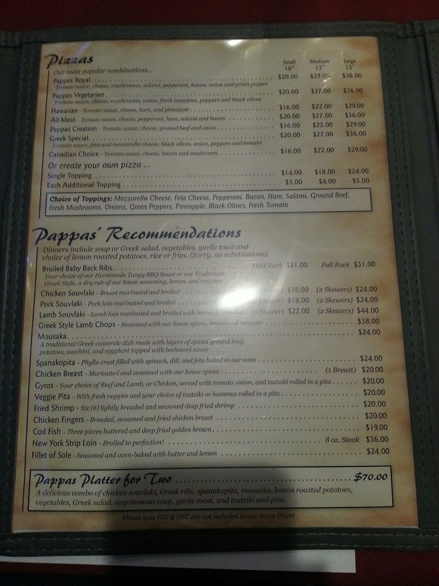 Pappas Greek Food & Steak Photo Menu 3