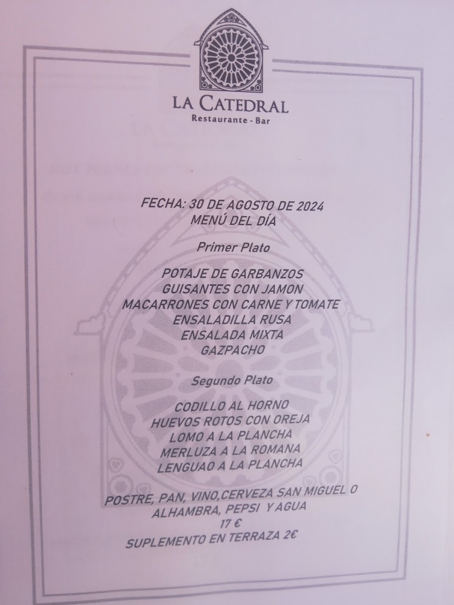 Restaurante La Catedral Photo Menu 4