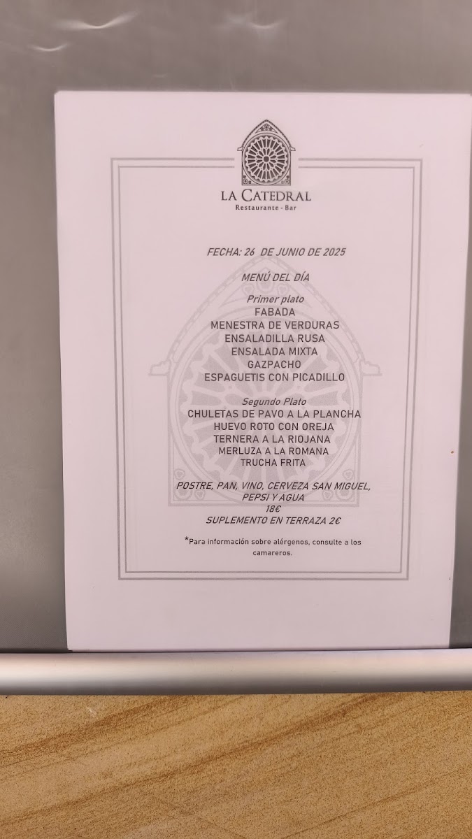 Restaurante La Catedral Photo Menu 5