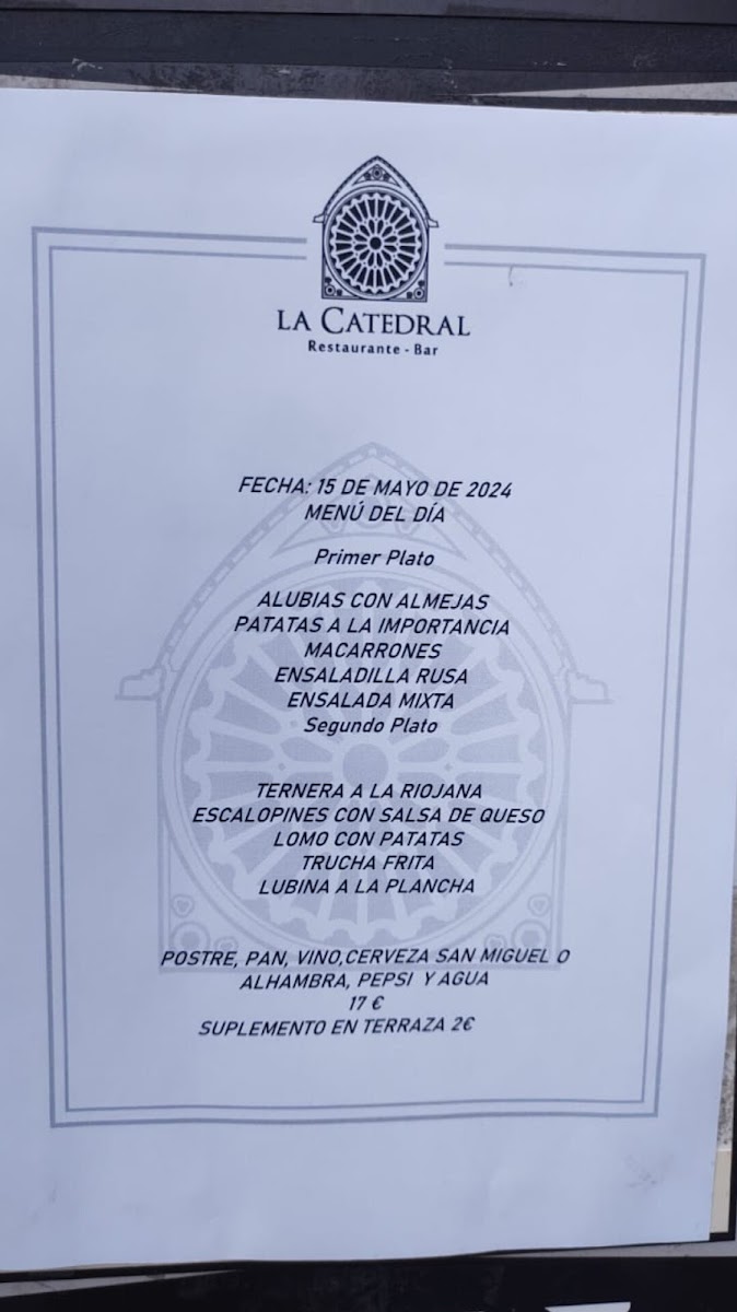 Restaurante La Catedral Photo Menu 6