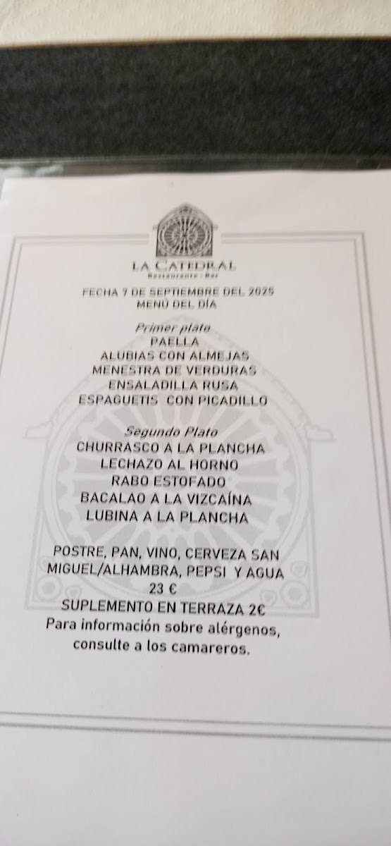 Restaurante La Catedral Photo Menu 8
