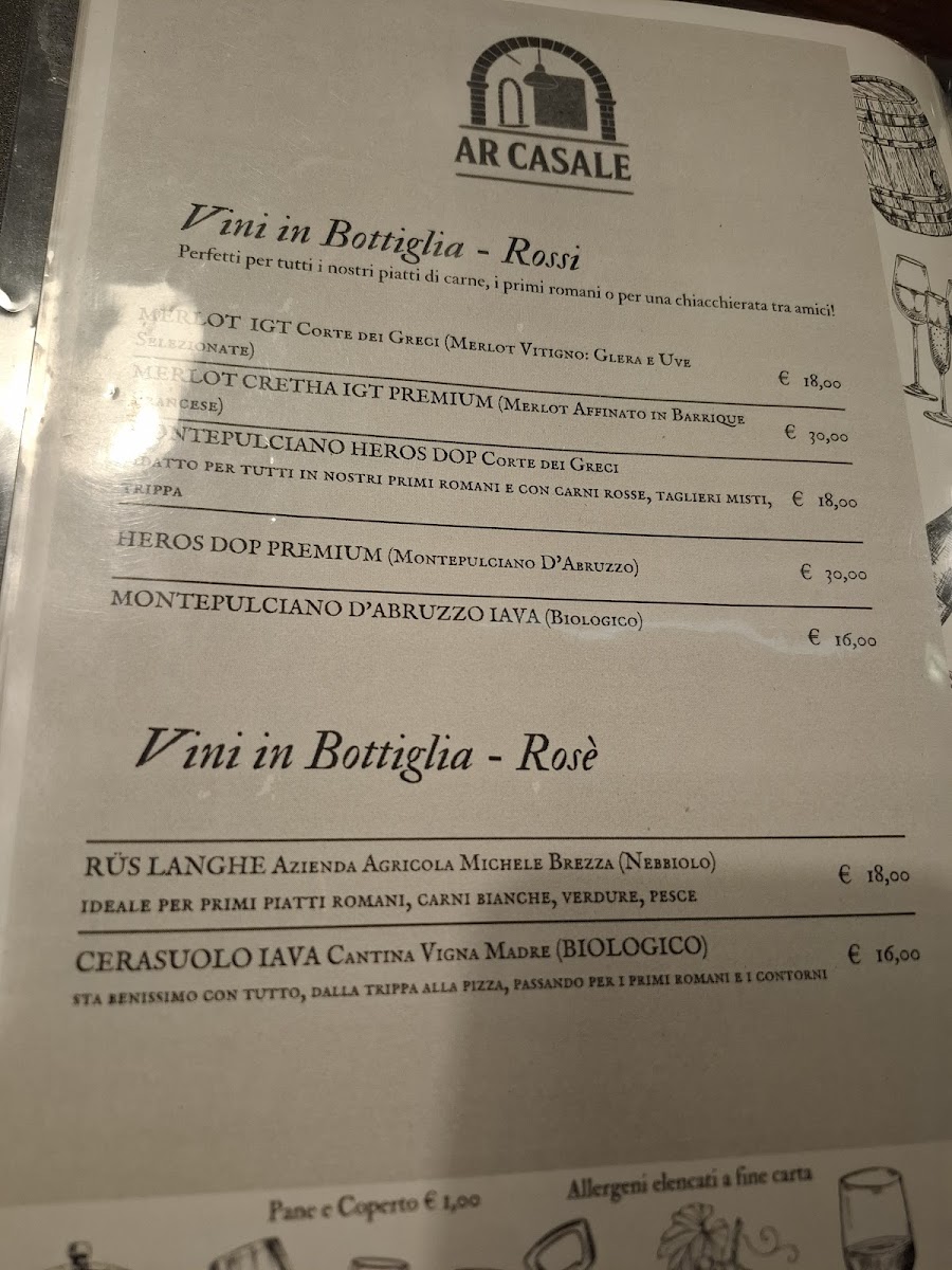 Ristorante Ar Casale Photo Menu 1