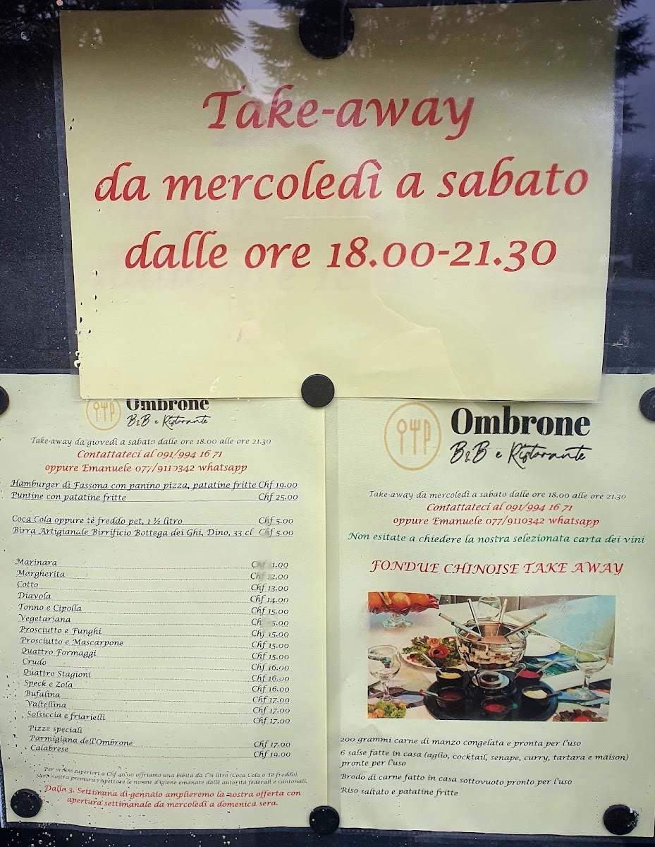 B&B Ristorante Ombrone Photo Menu 1
