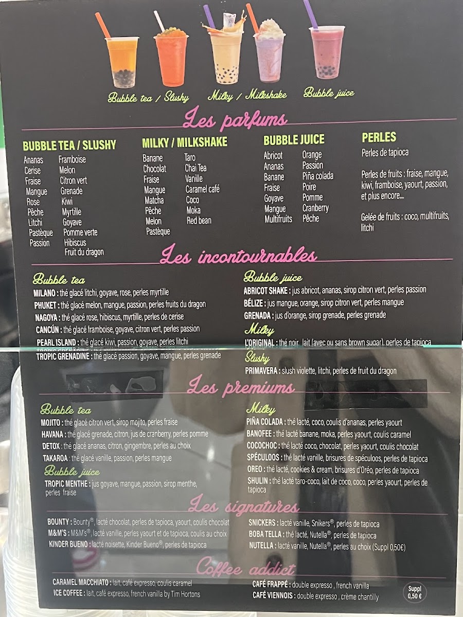 Thé black pearl : Bubble tea - Nice Photo Menu 1