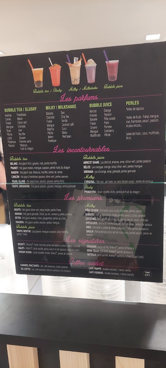 Thé black pearl : Bubble tea - Nice Photo Menu 2