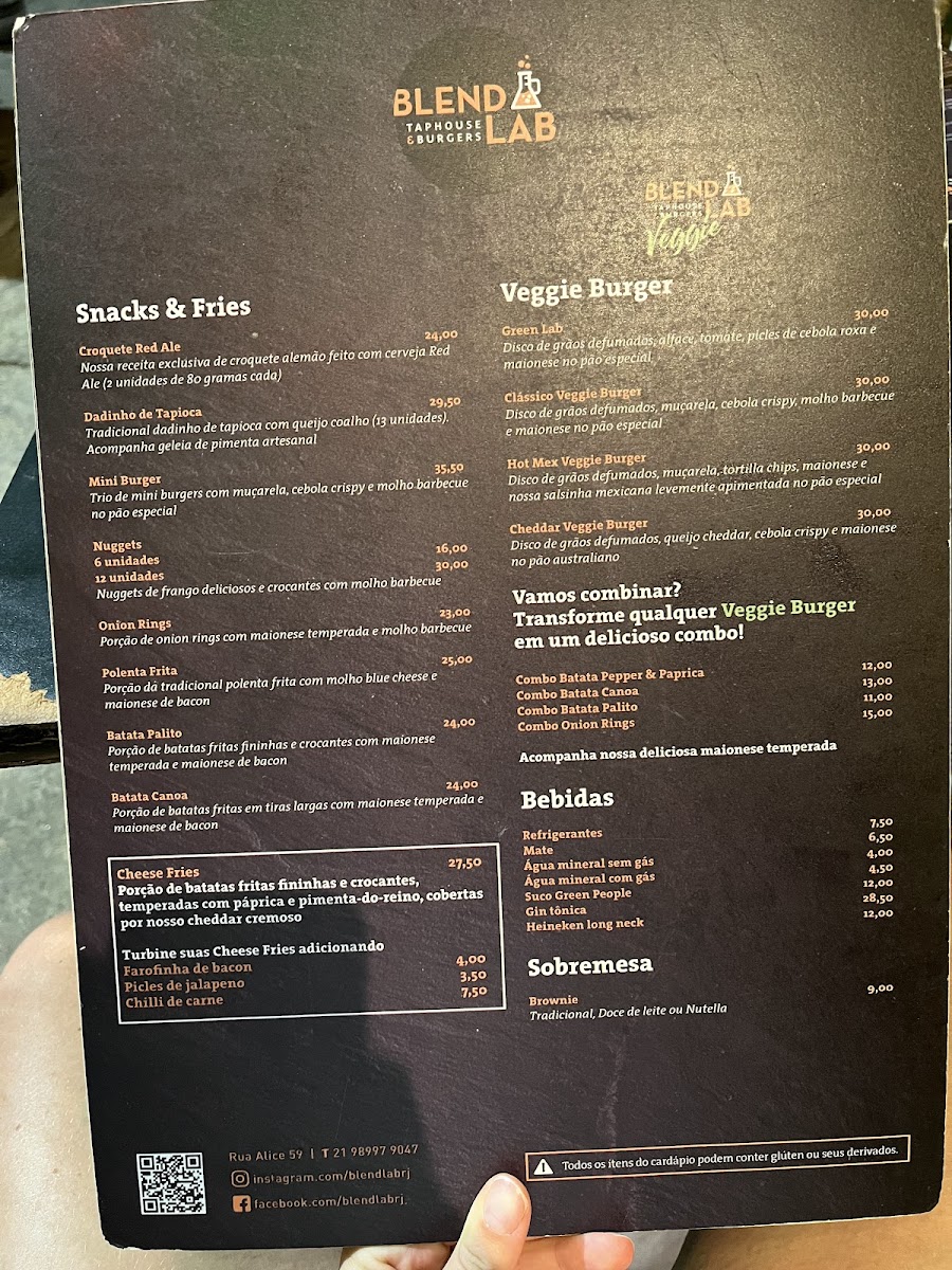 Blend Lab Tap House & Burgers Photo Menu 1