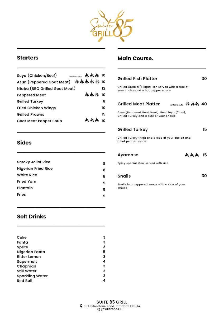 Suite 85 Grill Photo Menu 4