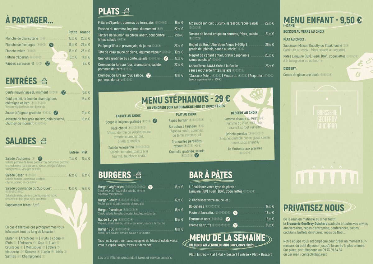 Brasserie Geoffroy Guichard Photo Menu 2