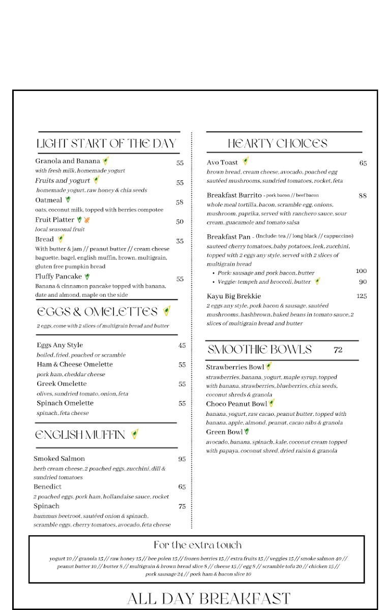 Kayu Cafe and Restaurant Photo Menu 4