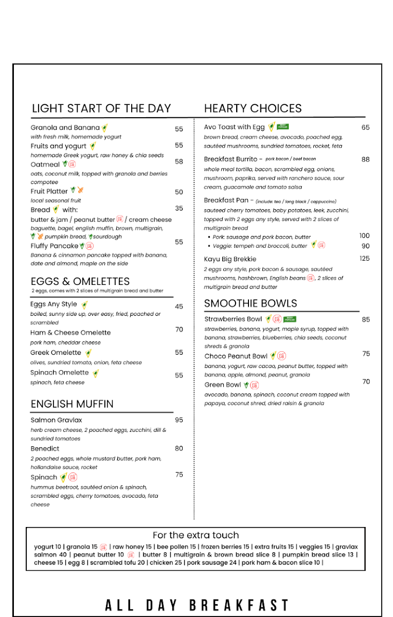 Kayu Cafe and Restaurant Photo Menu 5