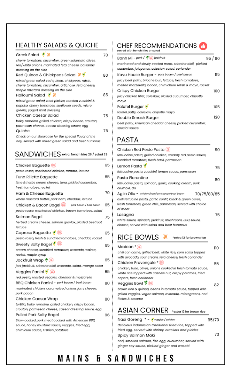 Kayu Cafe and Restaurant Photo Menu 7