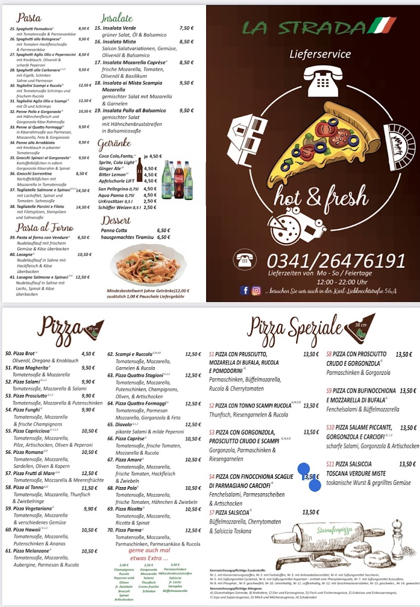 La Strada Pizzeria & Eiscafe Photo Menu 1