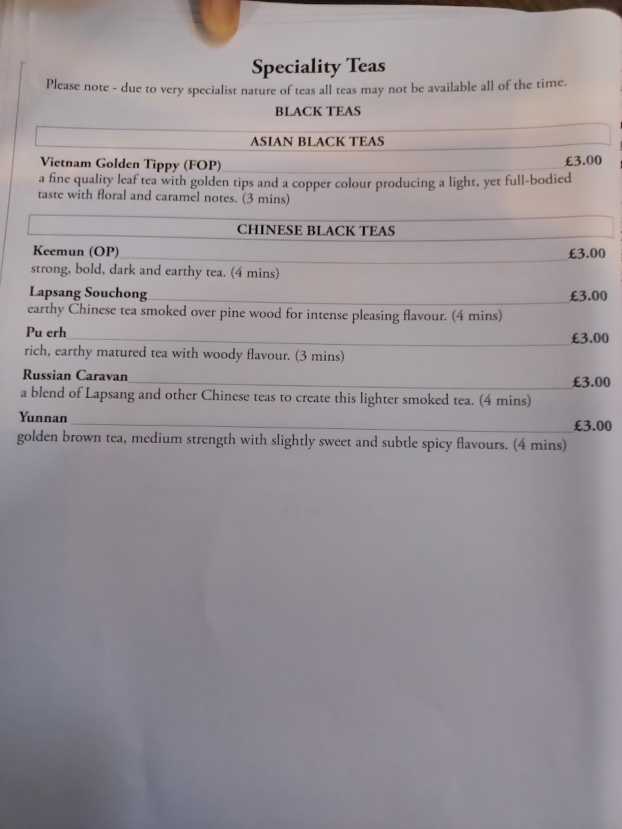 Gillam's Tearoom Ltd Photo Menu 5