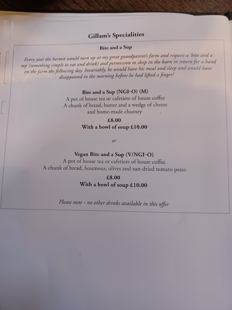 Gillam's Tearoom Ltd Photo Menu 6