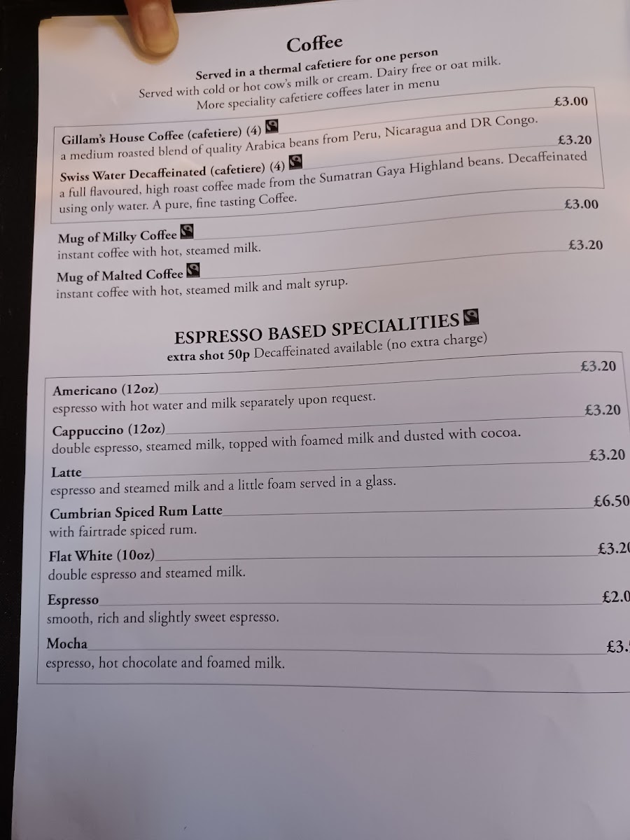 Gillam's Tearoom Ltd Photo Menu 9