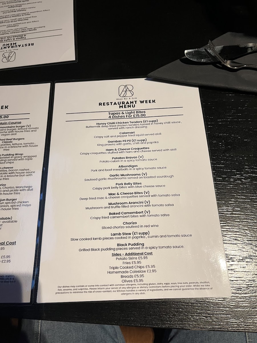 Abajo Bar & Grill Photo Menu 6