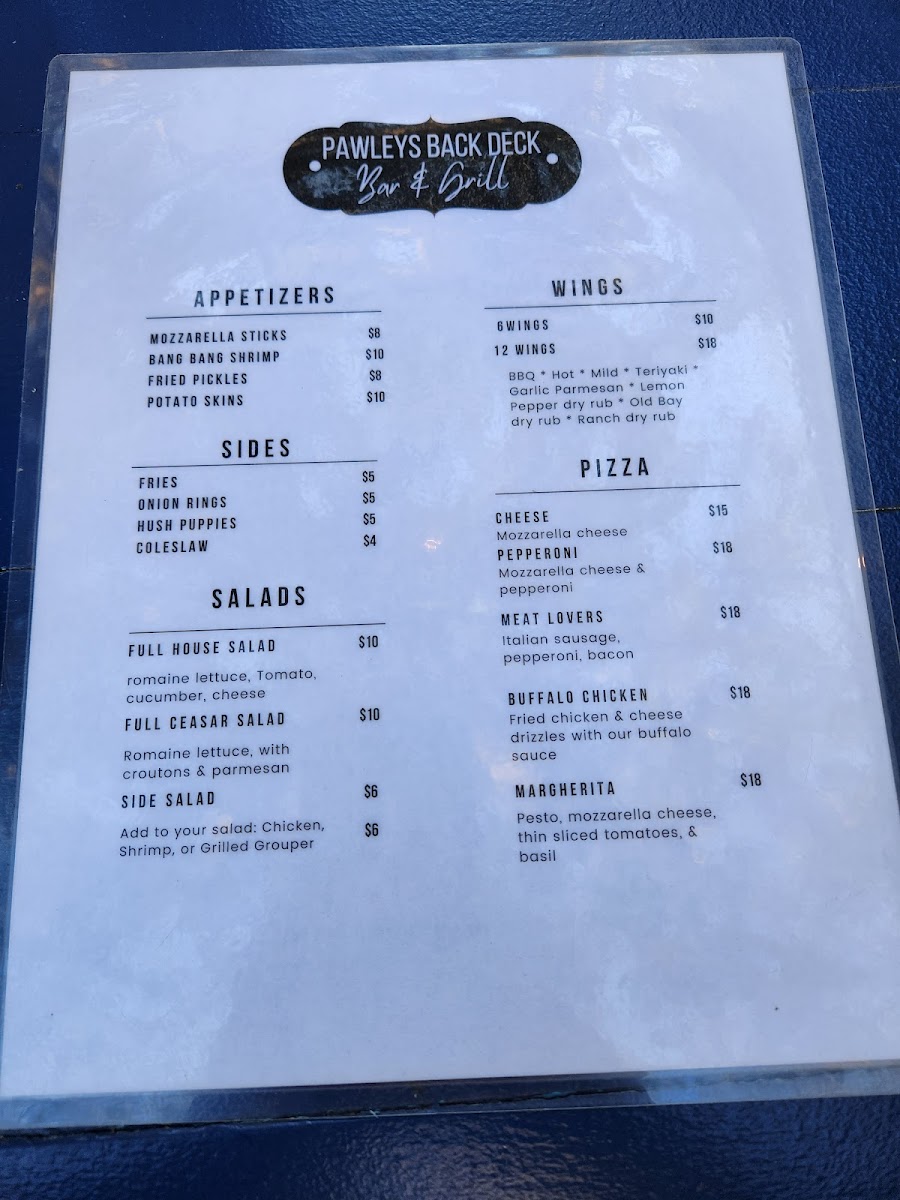 Pawleys Back Deck 'Bar & Grill' Photo Menu 5