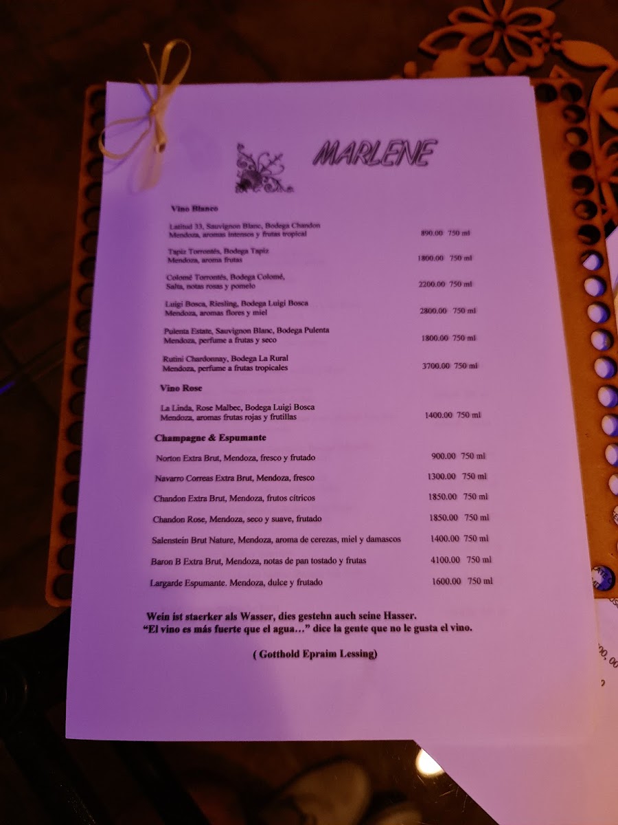 Marlene Restaurante Gourmet Photo Menu 3
