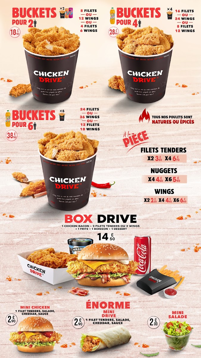 Chicken Drive Aix en Provence Photo Menu 1
