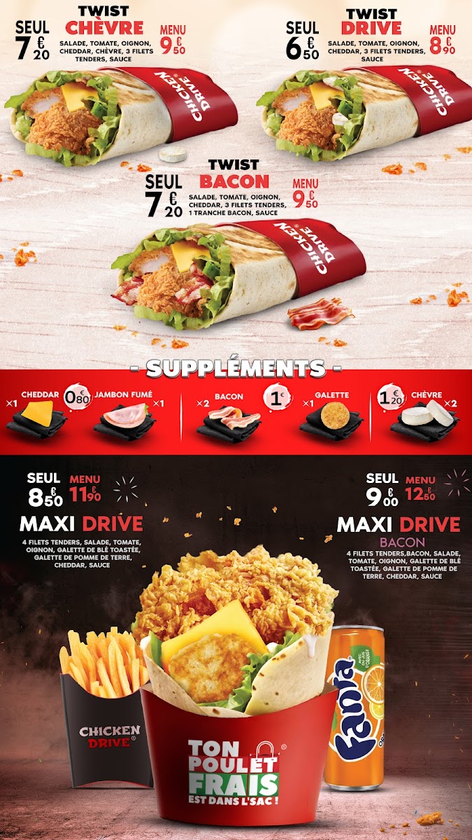 Chicken Drive Aix en Provence Photo Menu 4