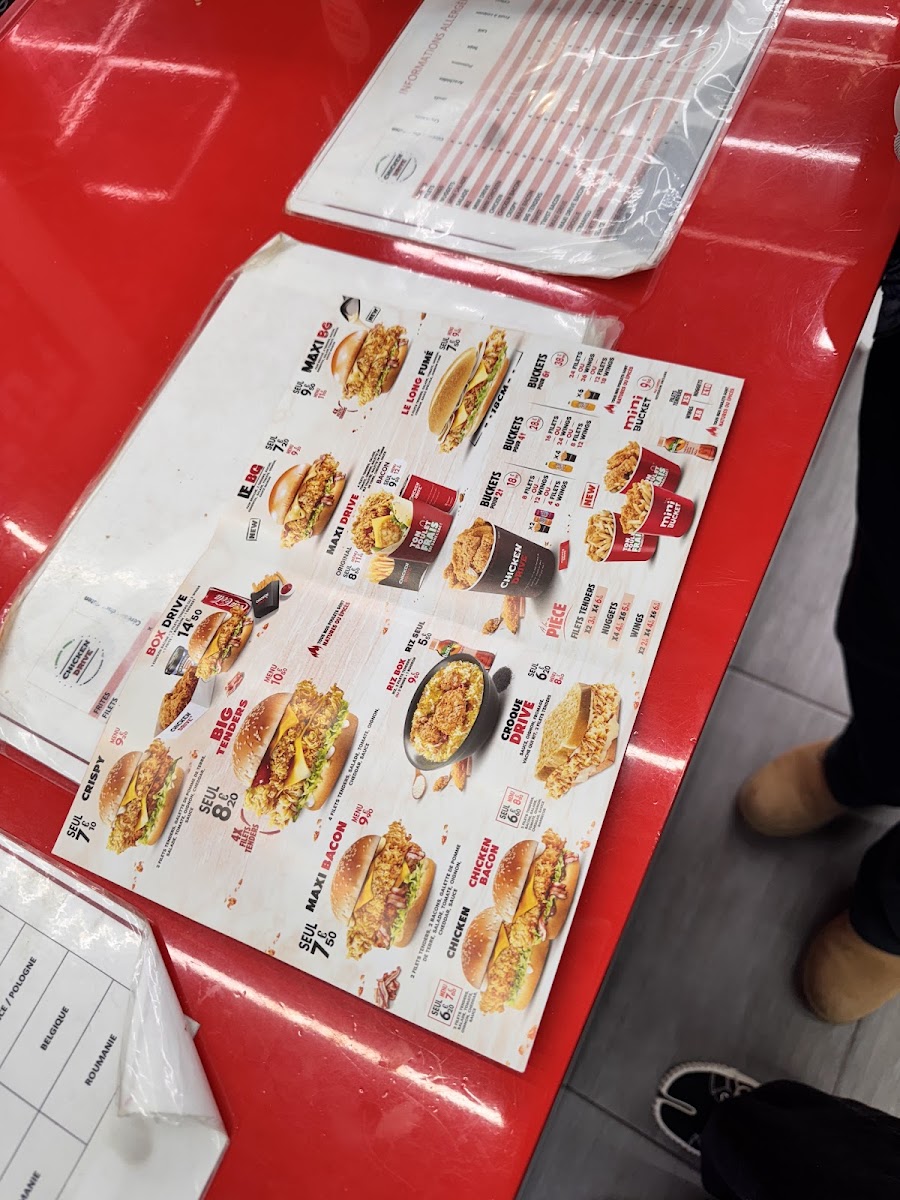Chicken Drive Aix en Provence Photo Menu 7