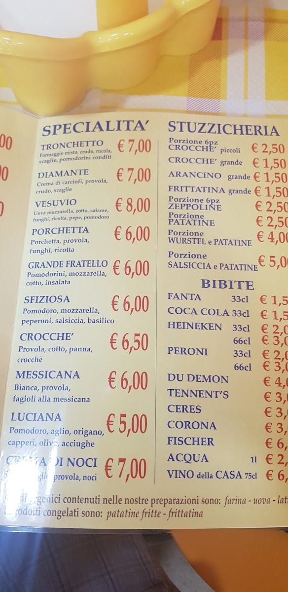 Pizzeria Vesuvio Photo Menu 3