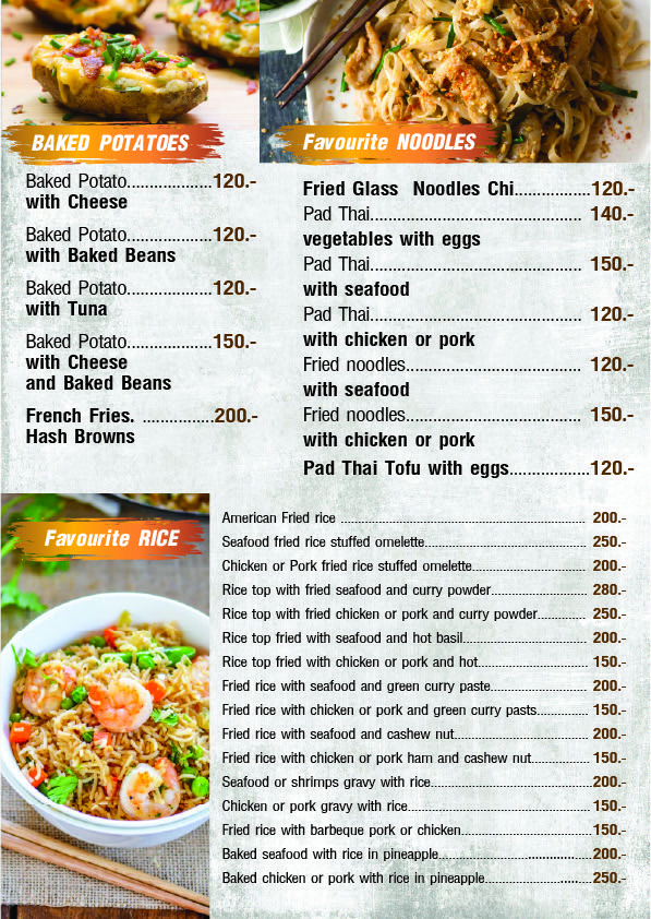 Moon House Beach Bar & Restaurant Photo Menu 3