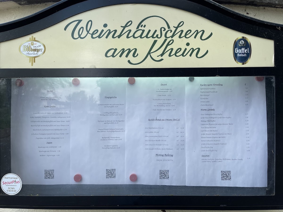 K.u.K. Weinhäuschen am Rhein Photo Menu 3