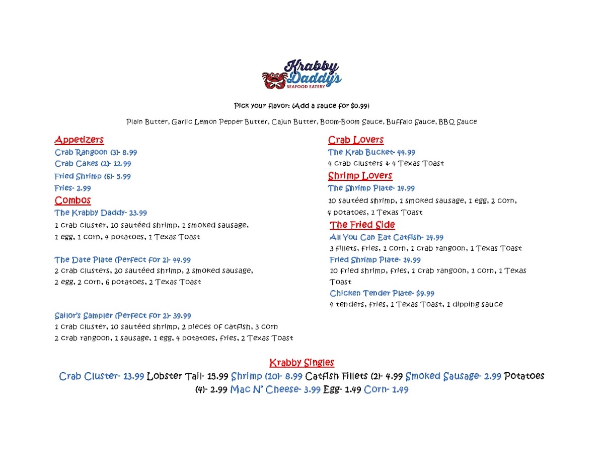 Krabby Daddy's Seafood Eatery Photo Menu 10