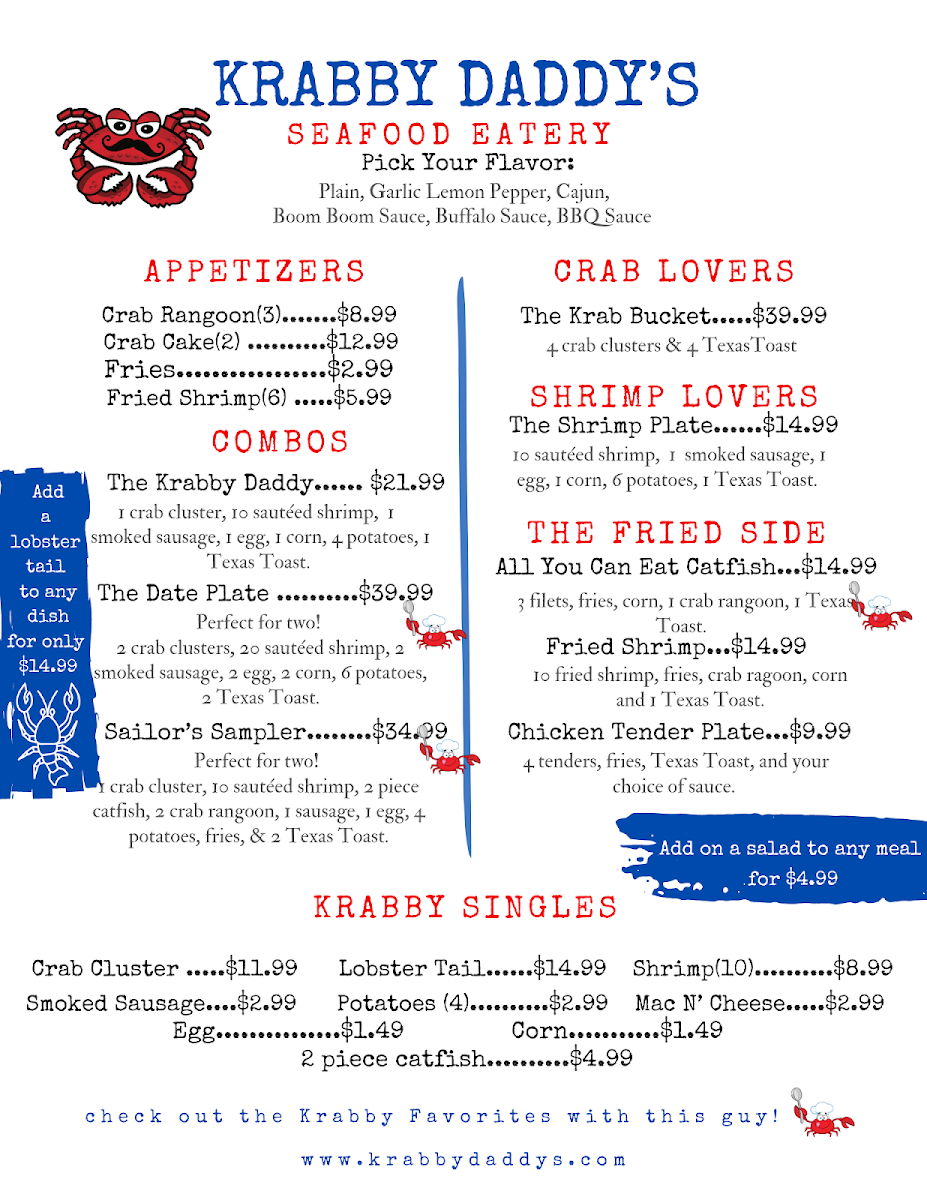 Krabby Daddy's Seafood Eatery Photo Menu 4