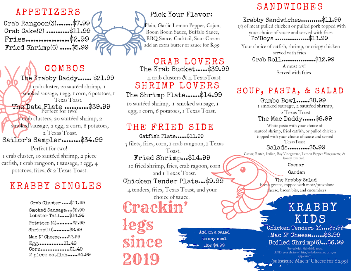 Krabby Daddy's Seafood Eatery Photo Menu 5