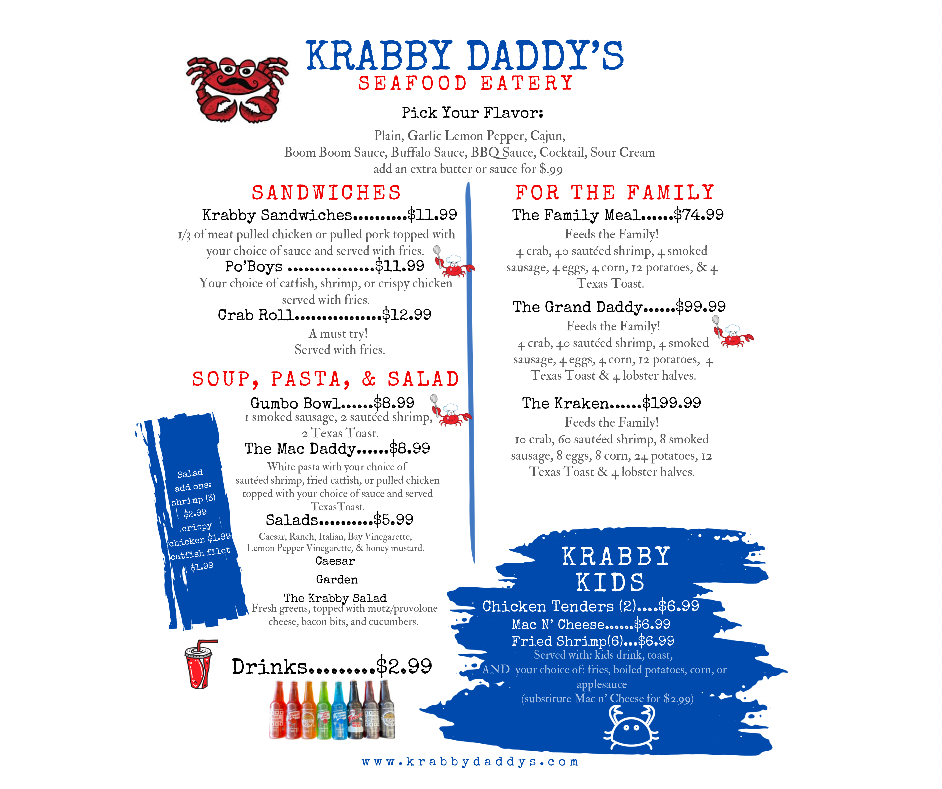 Krabby Daddy's Seafood Eatery Photo Menu 7