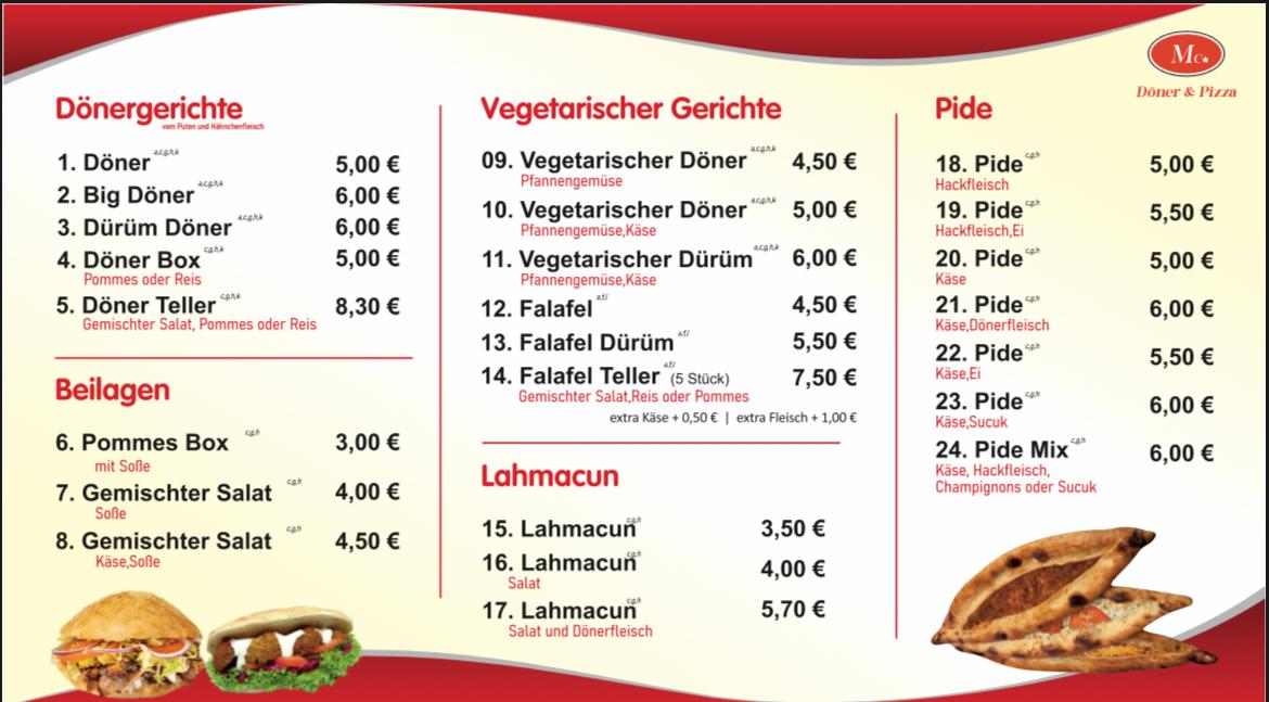 Mc.Döner & Pizza Photo Menu 3