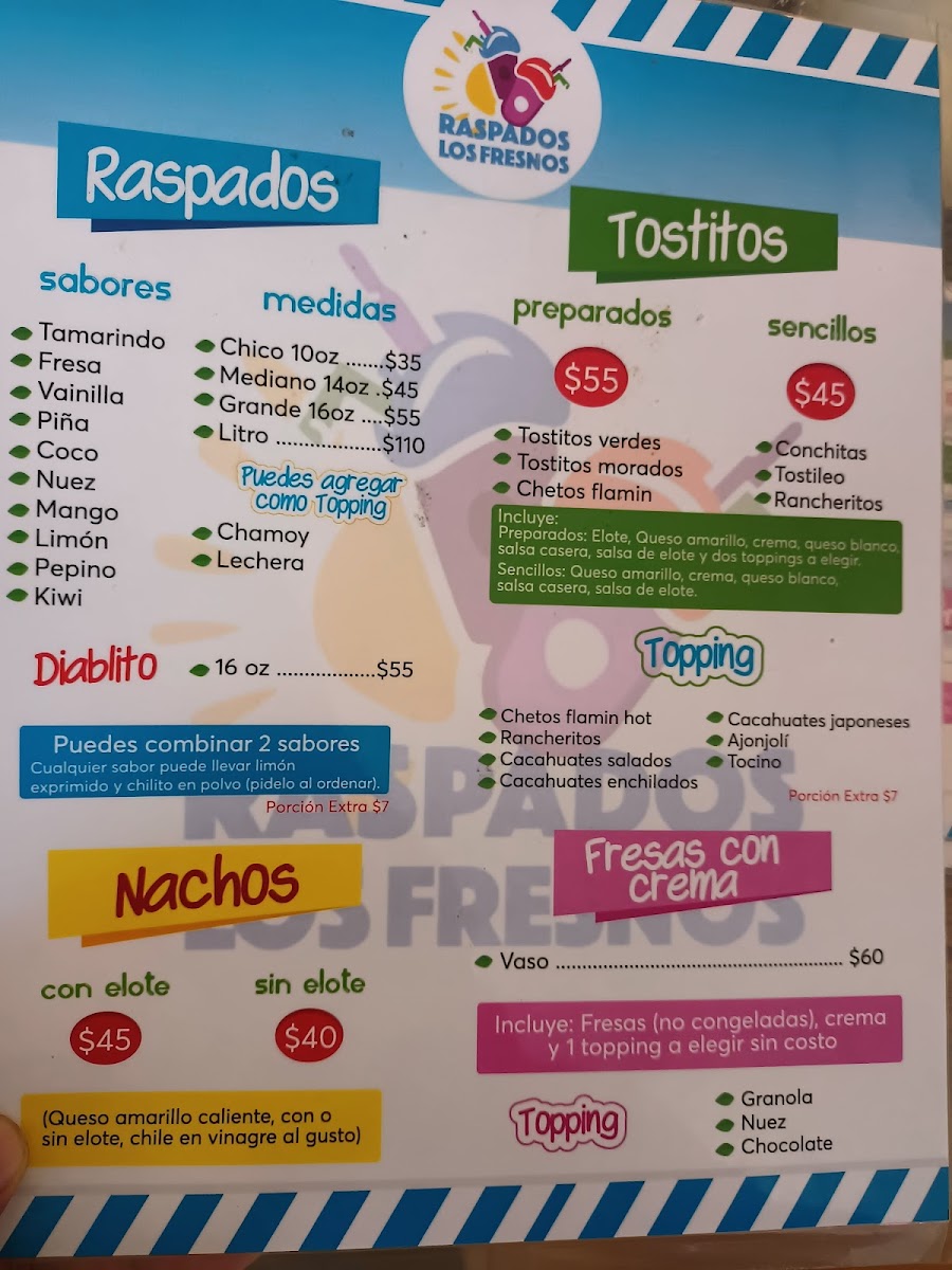 Raspados Los Fresnos Photo Menu 2