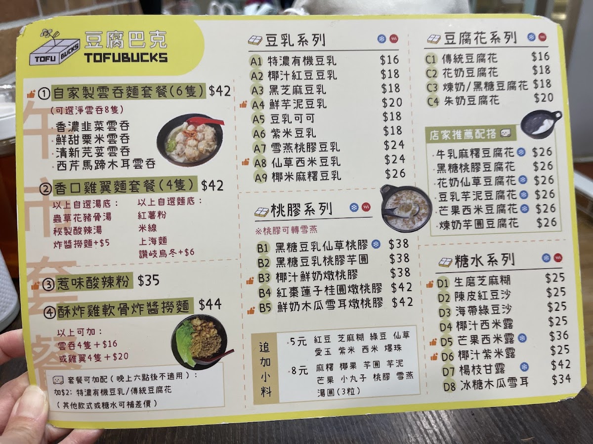 Tofubucks Photo Menu 2