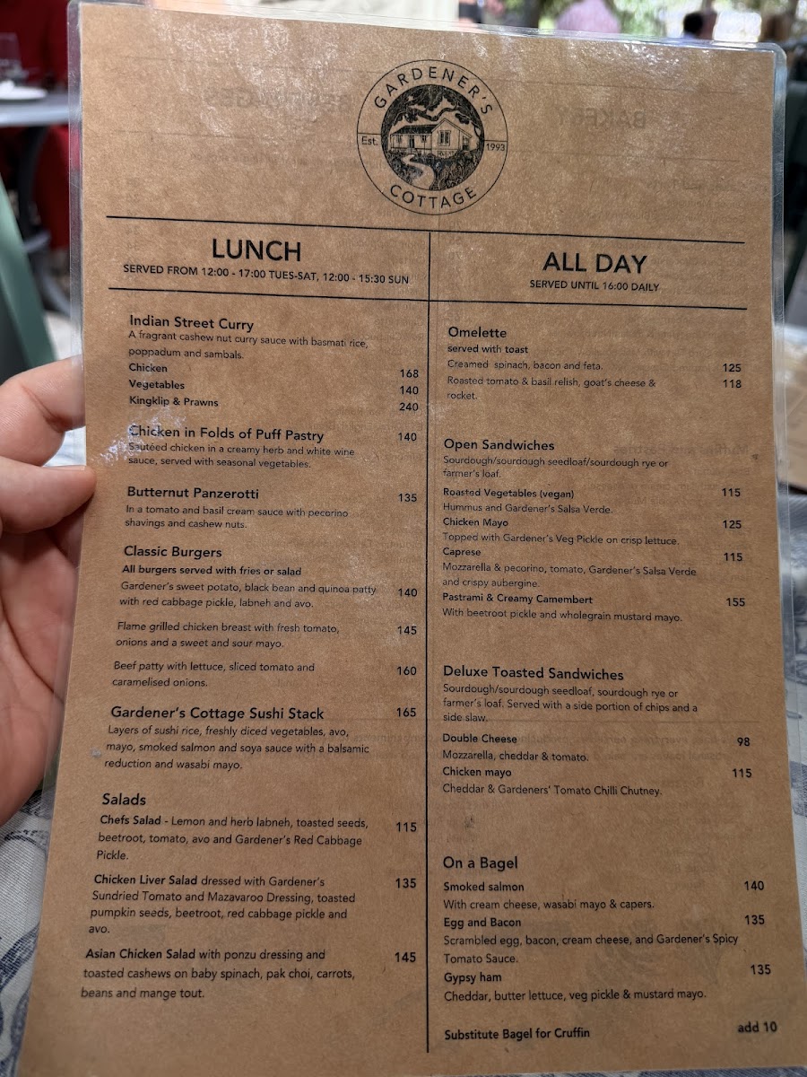 The Gardeners Cottage Restaurant Photo Menu 6