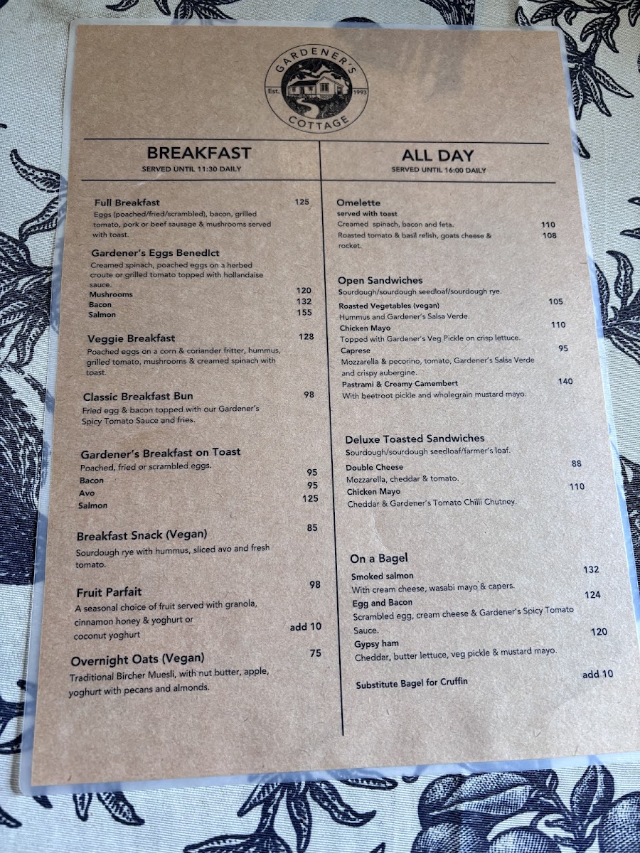 The Gardeners Cottage Restaurant Photo Menu 8