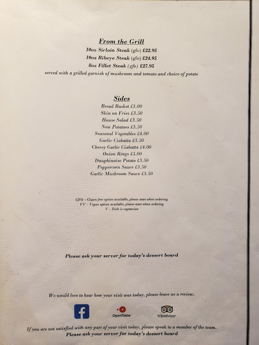 The Rock & Fountain Inn Photo Menu 3