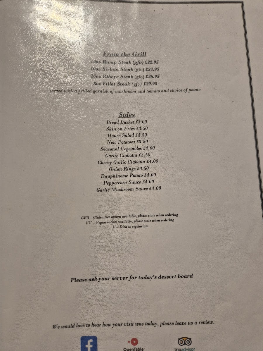 The Rock & Fountain Inn Photo Menu 9